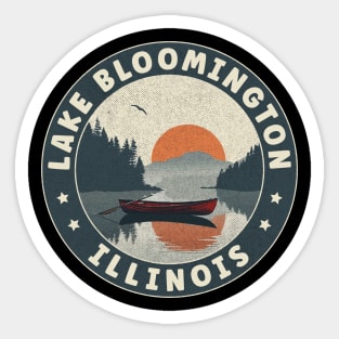 Lake Bloomington Illinois Sunset Sticker